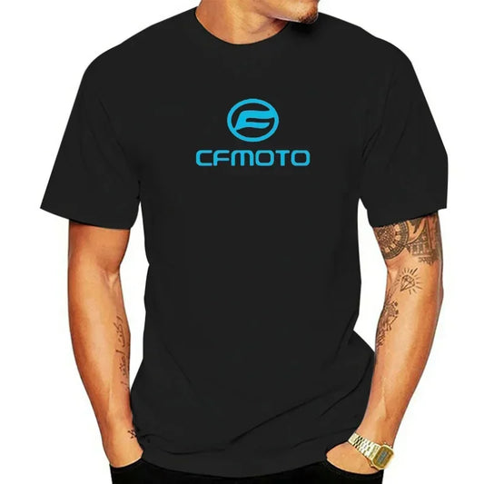 Motorcycle Graphic Cotton T-Shirt – Oversized Casual Tee for Riders
