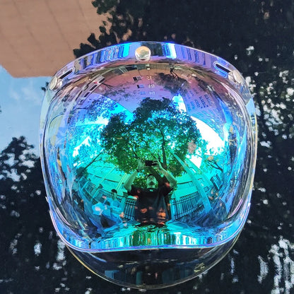 Visera de burbuja para casco retro de motocicleta – 12 colores