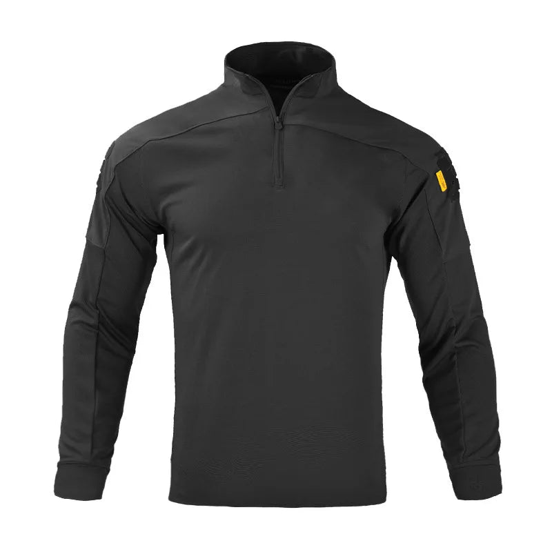 Men's Tactical Long Sleeve Shirt 1/4 Zip Quick-Dry Combat Top