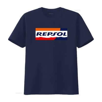 Racing Livery Graphic Print Cotton T-Shirt – Unisex Moto Fan Tee