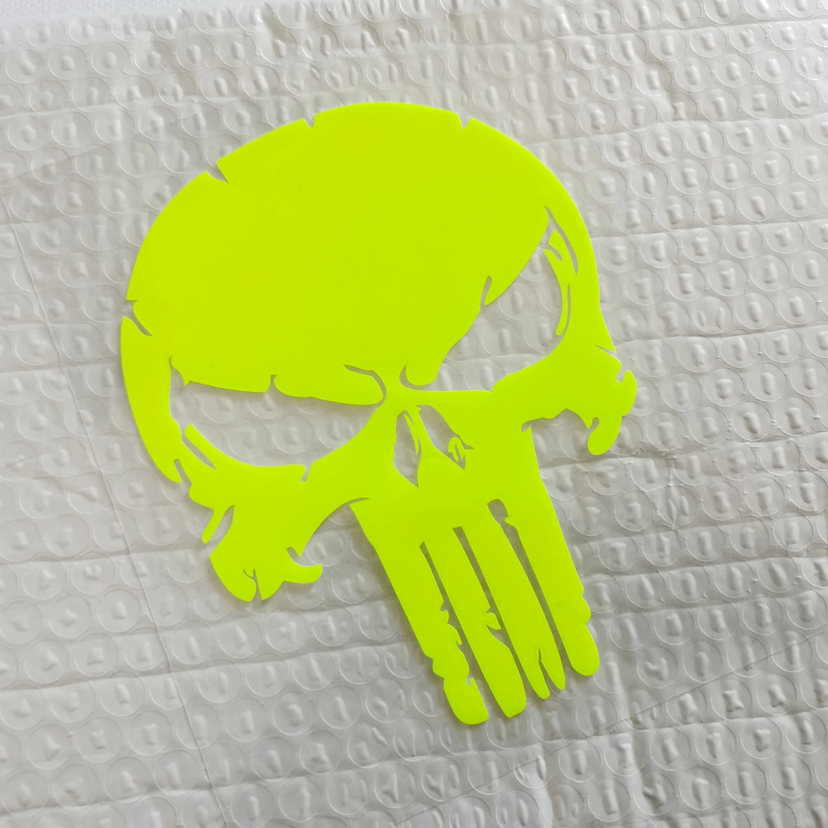 Skull Cracked Reflective Motorcycle Sticker – Waterproof PVC Tank & Fairing Decal