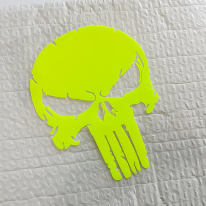 Skull Cracked Reflective Motorcycle Sticker – Waterproof PVC Tank & Fairing Decal