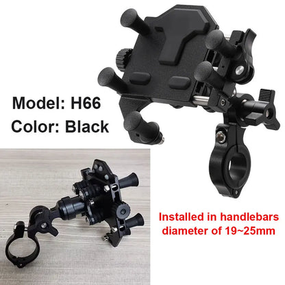 Metal Alloy Motorcycle Phone Holder with Shock Absorber – Navigation Bracket