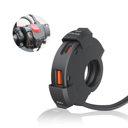Motorcycle USB-C Fast Charger – Waterproof Handlebar Mount