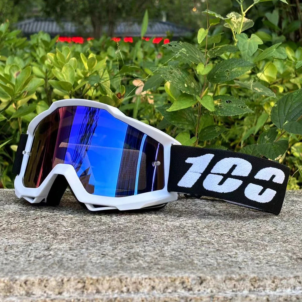 Motocross Racing Goggles – Wide View Mirrored Lens Off-Road Eyewear