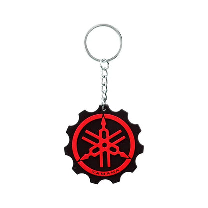 Motorcycle Tuning Fork Gear Keychain – PVC Moto Keyring