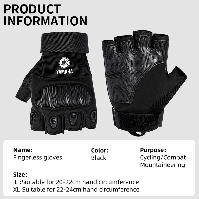 Motorcycle Riding Gloves – Touchscreen Half & Full Finger, L/XL