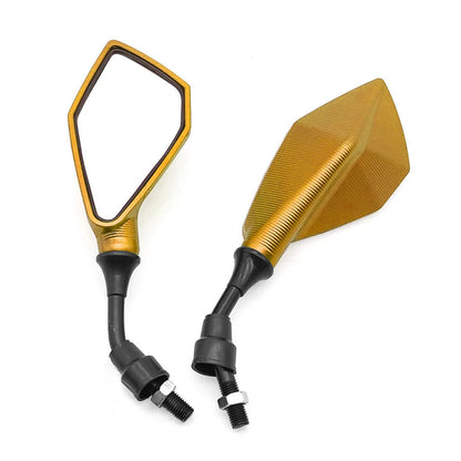 Wide-Angle Adjustable Rearview Mirrors – 10mm ABS Universal Motorcycle Bicycle (Pair)