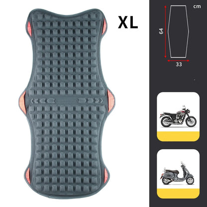 Gel Motorcycle Seat Pad – Breathable Shock-Absorbing Cushion Cover