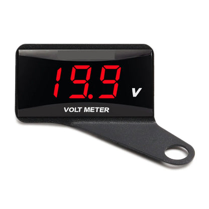 Mini LED Motorcycle Voltmeter with Bracket – DC 12V–100V Digital Display