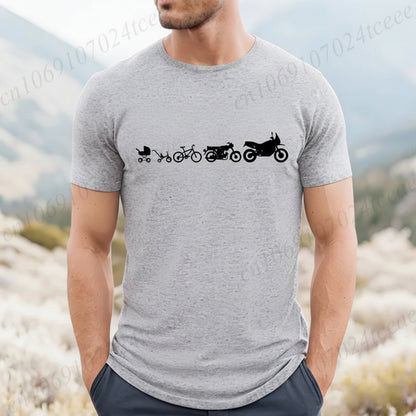 Motorcycle Motocross Graphic T-Shirt – Retro Short Sleeve Tee
