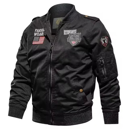 Tactical Military Bomber Jacket – Men's Multi-Pocket Cargo Coat