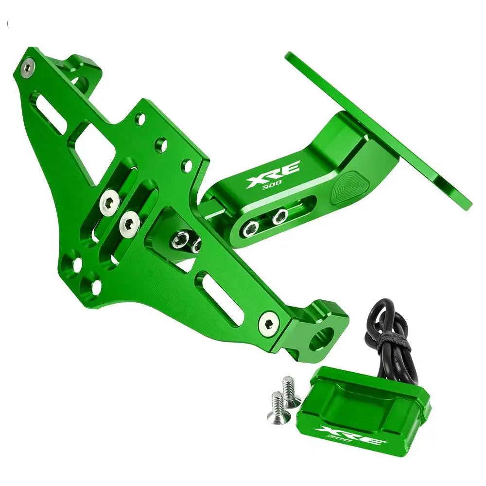Adjustable License Plate Holder – Aluminum Motorcycle Frame Bracket