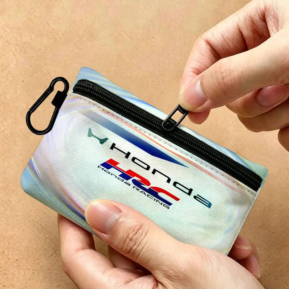Mini Oxford Zipper Coin Purse with Carabiner – Water-Resistant Pouch