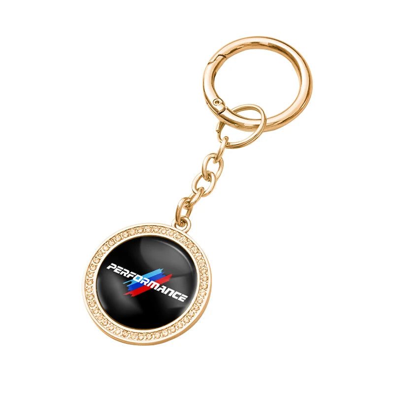 Rhinestone Premium Keychain Motorcycle