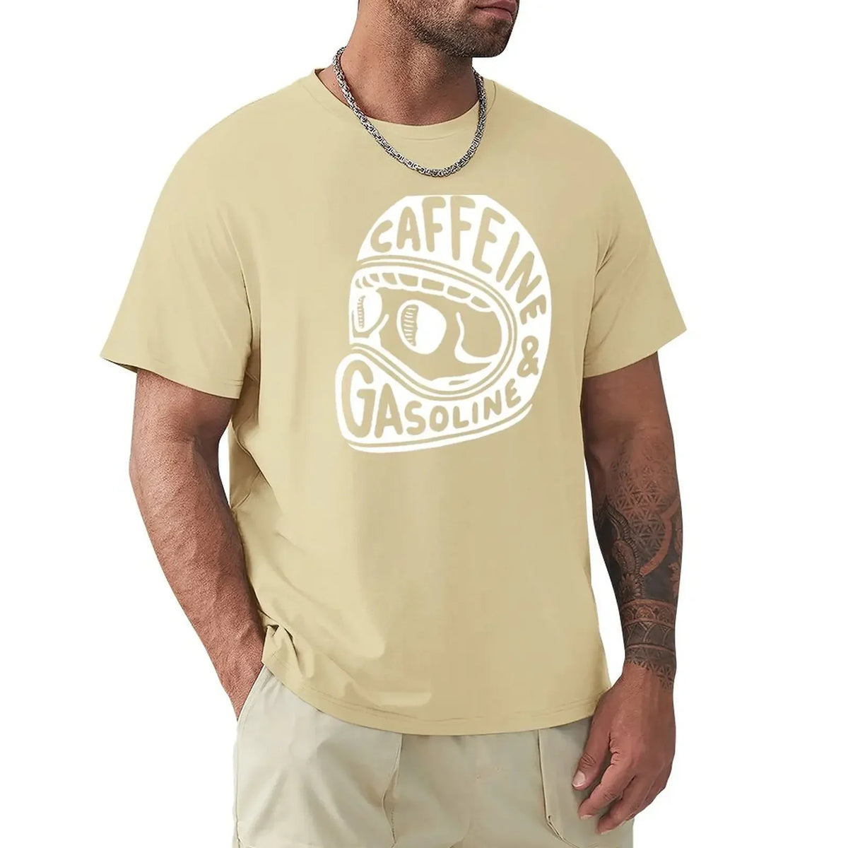 カフェイン＆ガソリン モトグラフィックTシャツ — 100%コットン | S–6XL | 11色