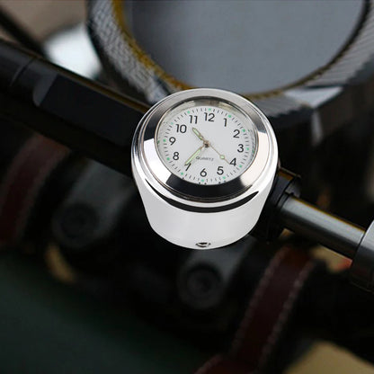 Universal Motorcycle Handlebar Clock – Waterproof Luminous Watch for 22–25mm Bars