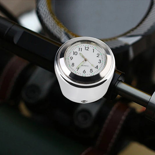Universal Motorcycle Handlebar Clock – Waterproof Luminous Watch for 22–25mm Bars