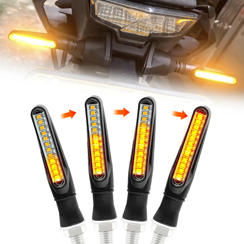 Flowing Water LED Motorcycle Turn Signal – DRL Brake Tail Indicator Light