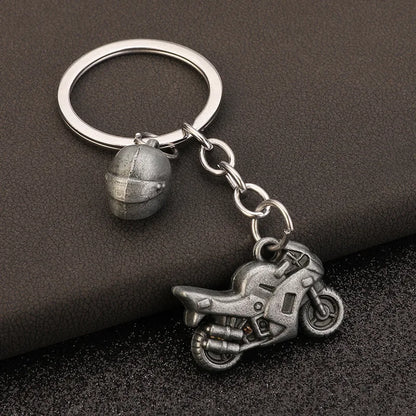 Mini Scooter Keychain – Vintage 3D Metal Moped Key Ring