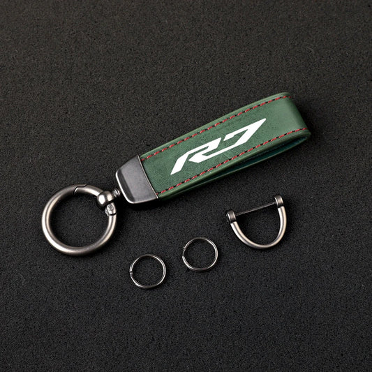 Carbon Fiber Motorcycle Keychain – Split Ring Pendant, 5 Colors