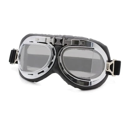 Vintage Pilot Goggles for Motorcycle – Windproof Retro Riding Glasses