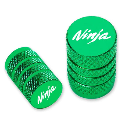 CNC Aluminum Motorcycle Tire Valve Stem Caps – Ninja Logo | 2PCS
