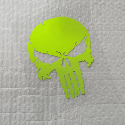 Skull Cracked Reflective Motorcycle Sticker – Waterproof PVC Tank & Fairing Decal