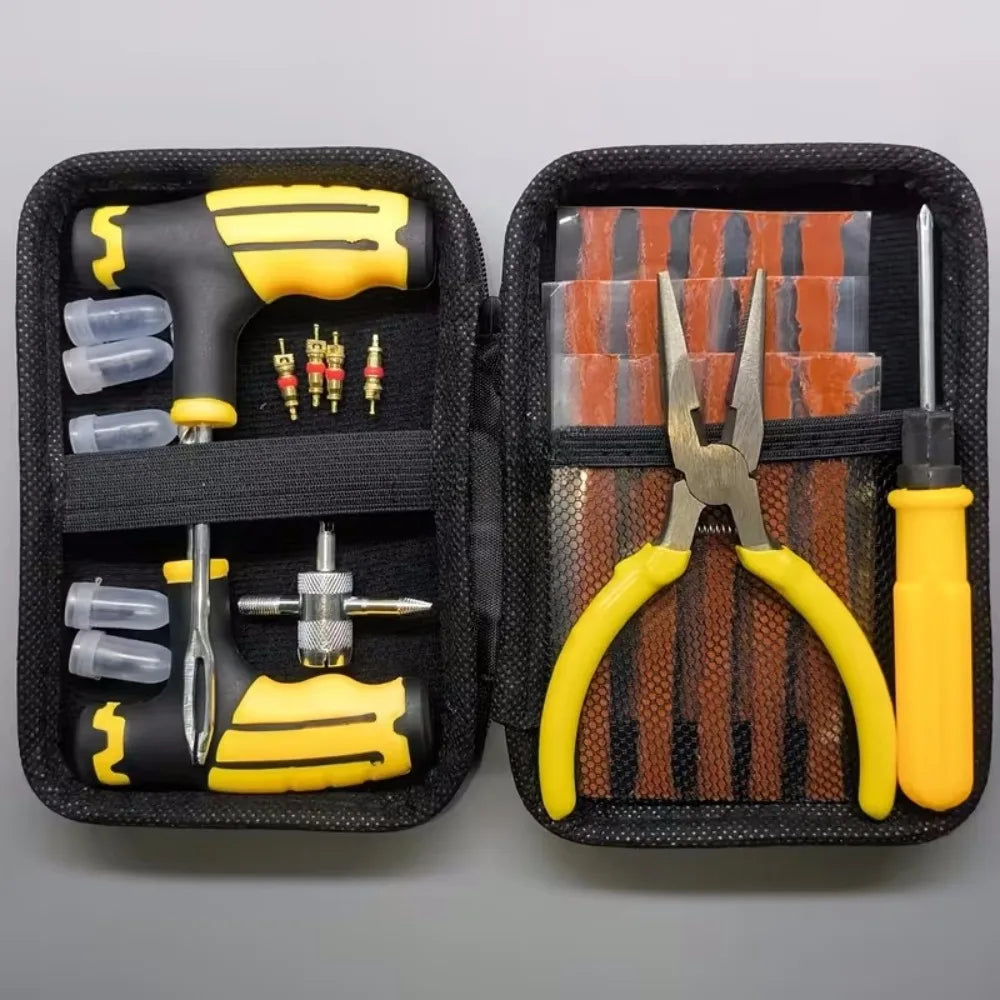 Tubeless Tyre Repair Kit with Pliers & Valve Tools