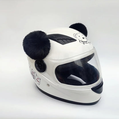 Plush Motorcycle Helmet Cat Ears