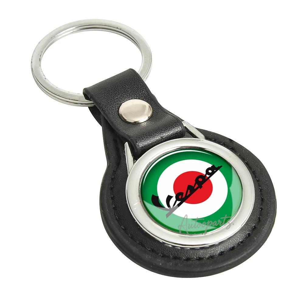 Motorcycle Keychain Keyring Pendant – Metal & Leather