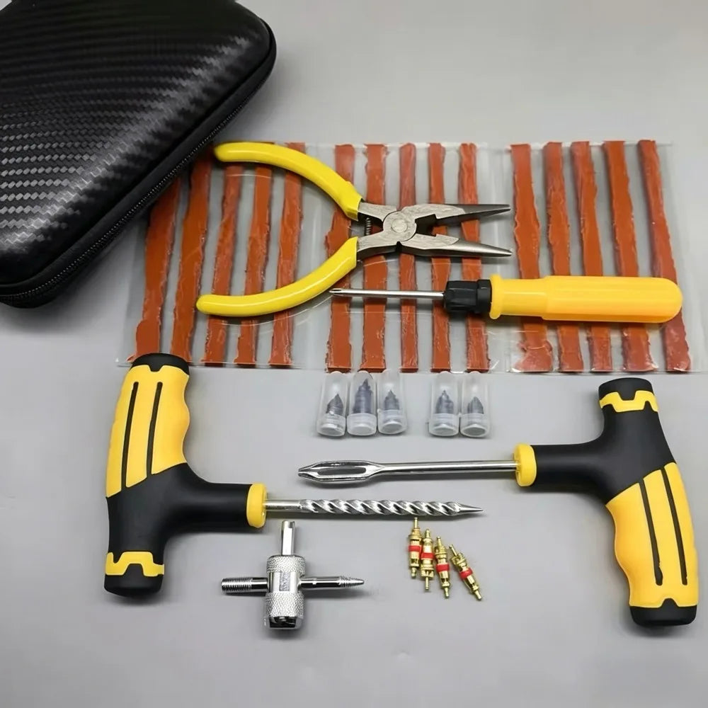 Tubeless Tyre Repair Kit with Pliers & Valve Tools