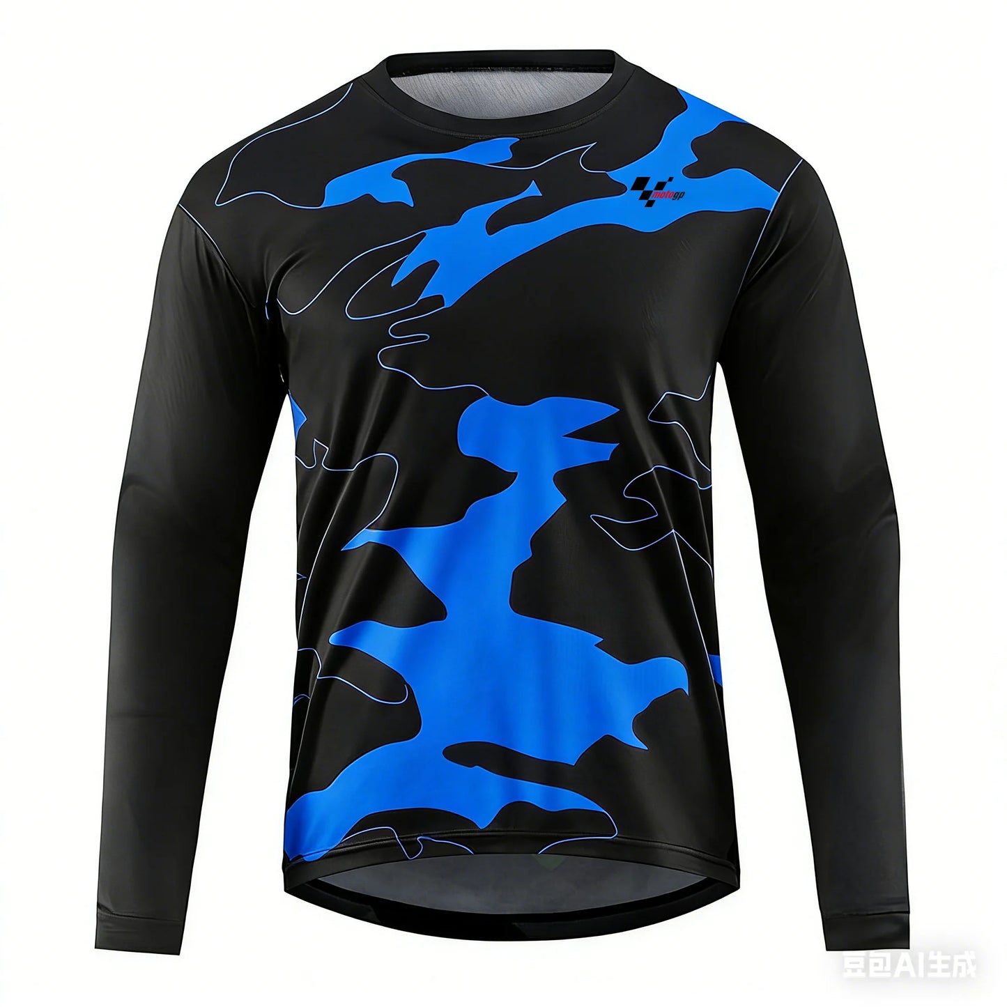Motorcycle Riding Long-Sleeve Jersey — 3D Print Breathable Top
