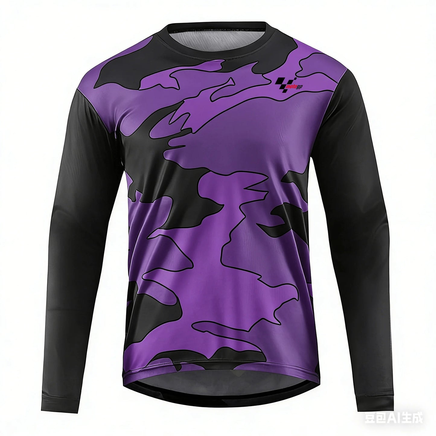 Motorcycle Riding Long-Sleeve Jersey — 3D Print Breathable Top