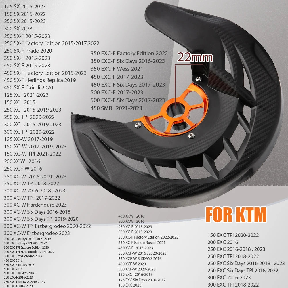 Front Brake Disc Guard – 22mm / 26mm Axle, ABS & Aluminium, Fits 275mm Discs