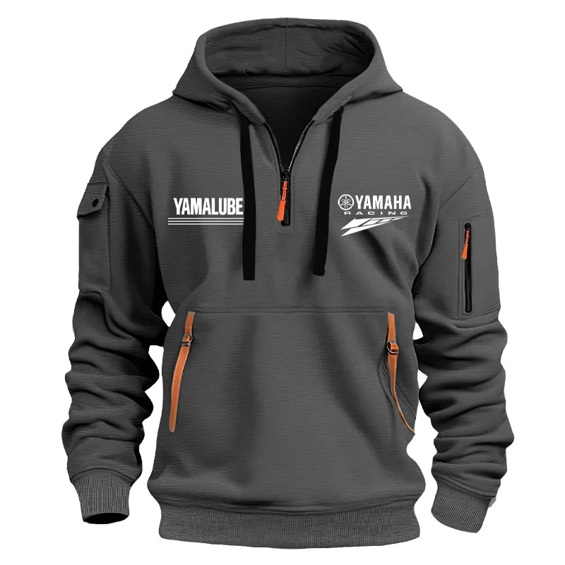 Motorsport Racing Hoodie – Multi-Pocket Half-Zip Moto Sweatshirt