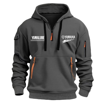 Motorsport Racing Hoodie – Multi-Pocket Half-Zip Moto Sweatshirt