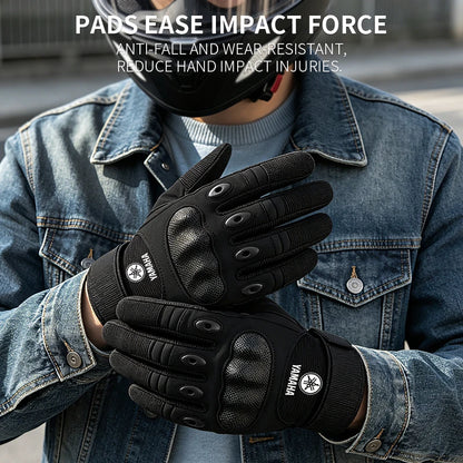 Motorcycle Riding Gloves – Touchscreen Half & Full Finger, L/XL