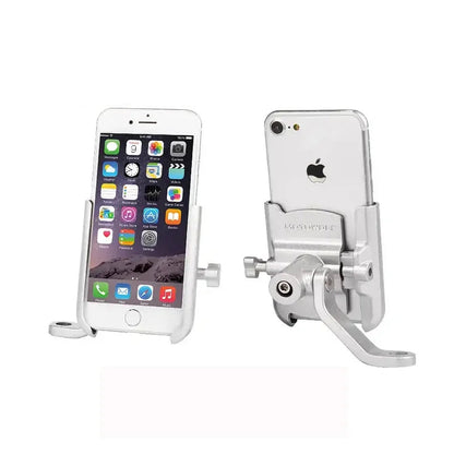 Universal Aluminum Alloy Motorcycle Phone Holder – Handlebar & Mirror Mount