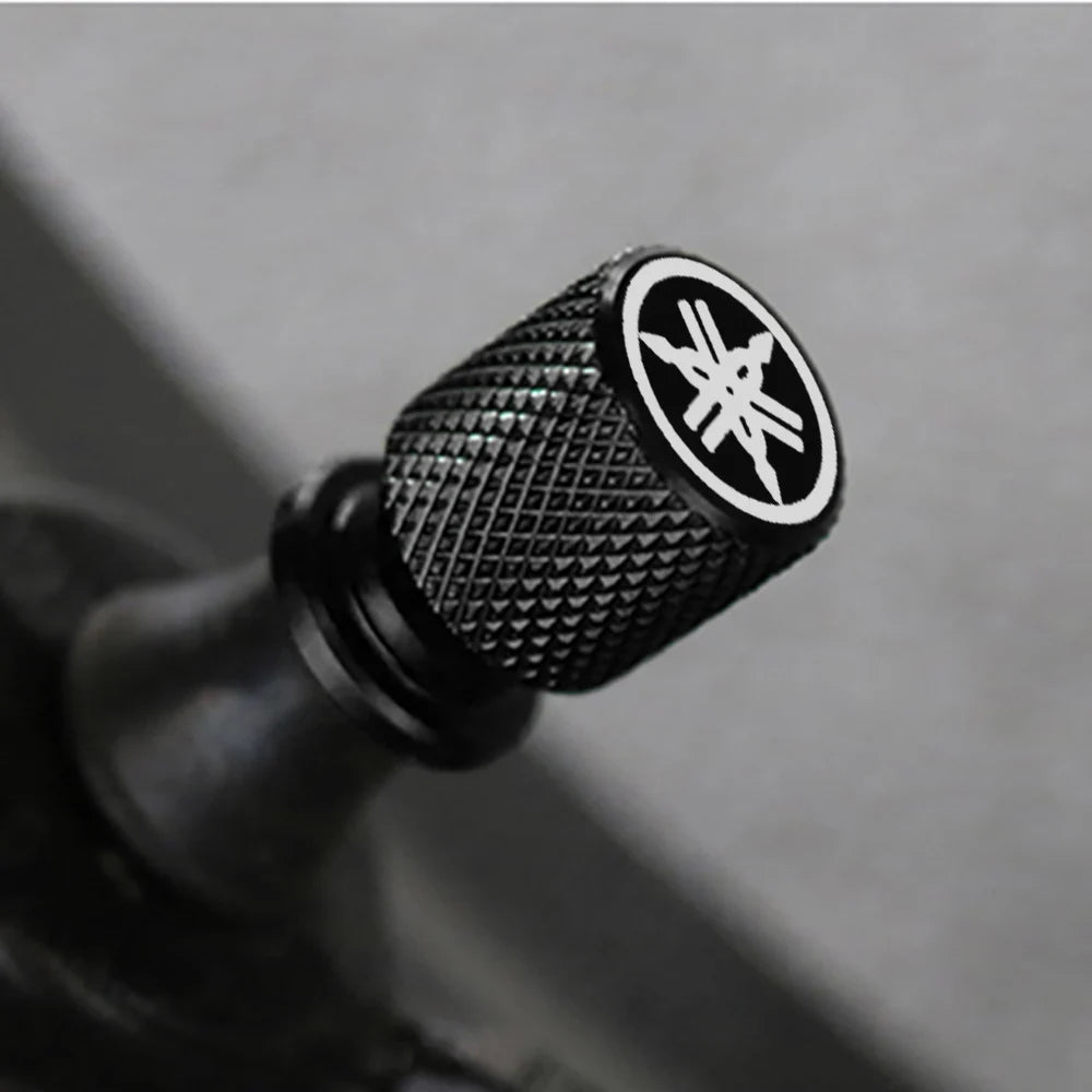 CNC Aluminum Motorcycle Tyre Valve Stem Caps – Set of 2
