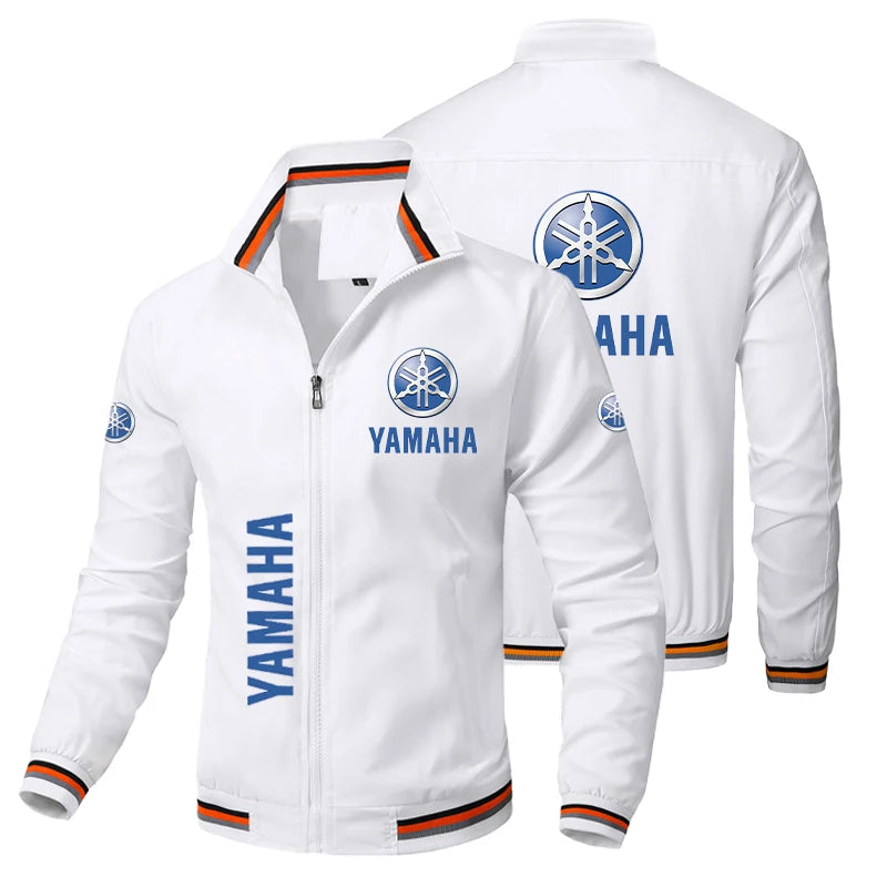 Motorsport Stand-Up Collar Zip Jacket – Men's Racing Graphic Outerwear