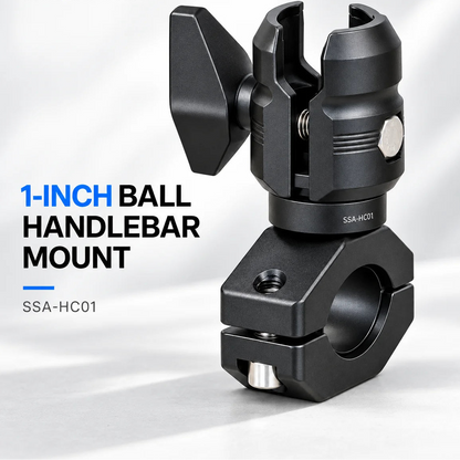 1-Inch Ball Handlebar Clamp Mount with Single Socket Arm