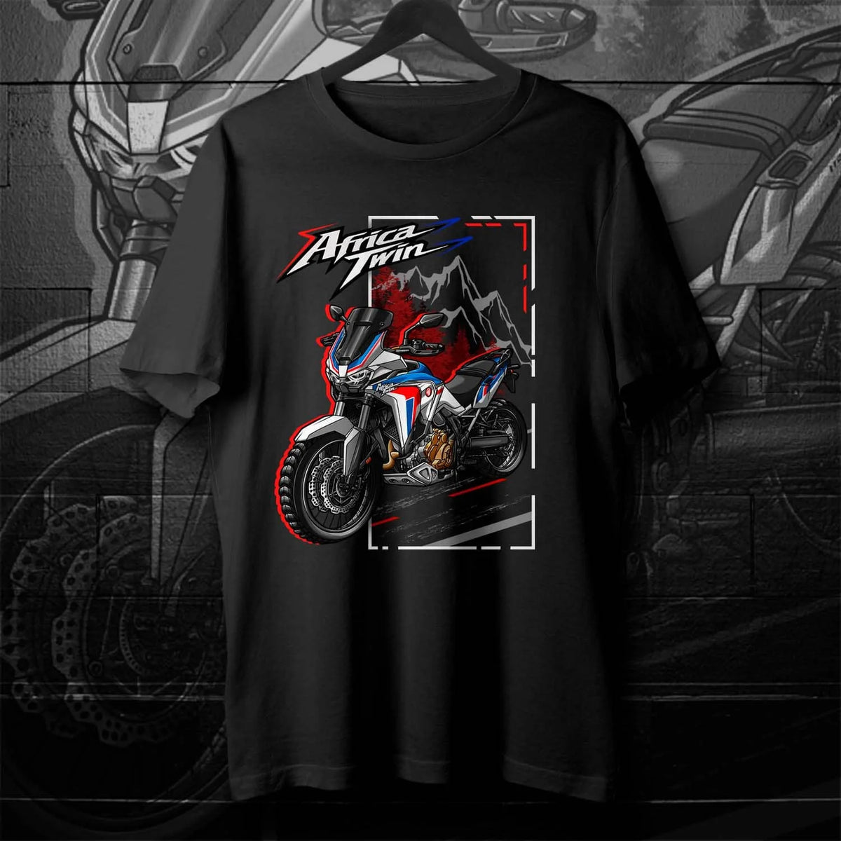 Men's Motorcycle Graphic Cotton Crew Neck T-Shirt