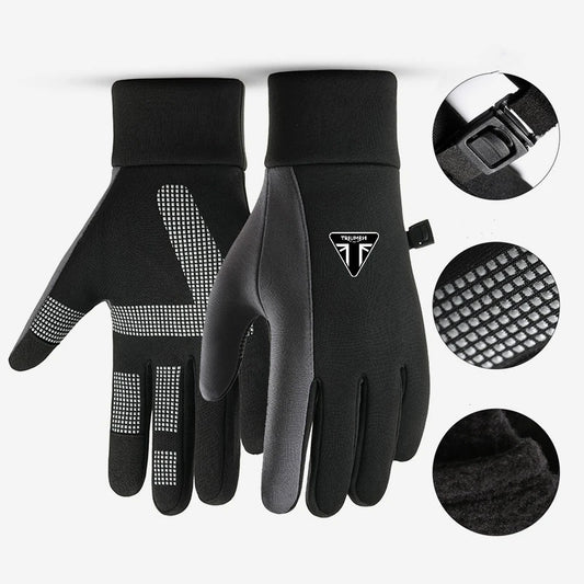 Windproof Motorcycle Gloves – Warm Motocross Outdoor Gloves, L/XL