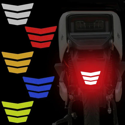 Reflective Motorcycle Arrow Stickers – Set of 3 | PVC Decal Tape