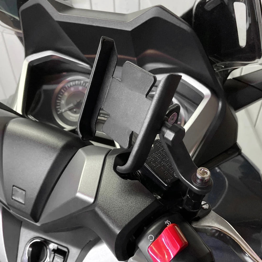 Motorcycle Phone Holder – CNC Aluminum Handlebar & Mirror Mount