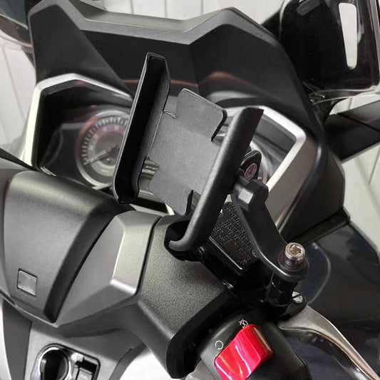 Motorcycle Phone Holder – CNC Aluminum Handlebar & Mirror Mount
