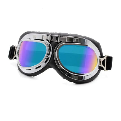 Vintage Pilot Goggles for Motorcycle – Windproof Retro Riding Glasses