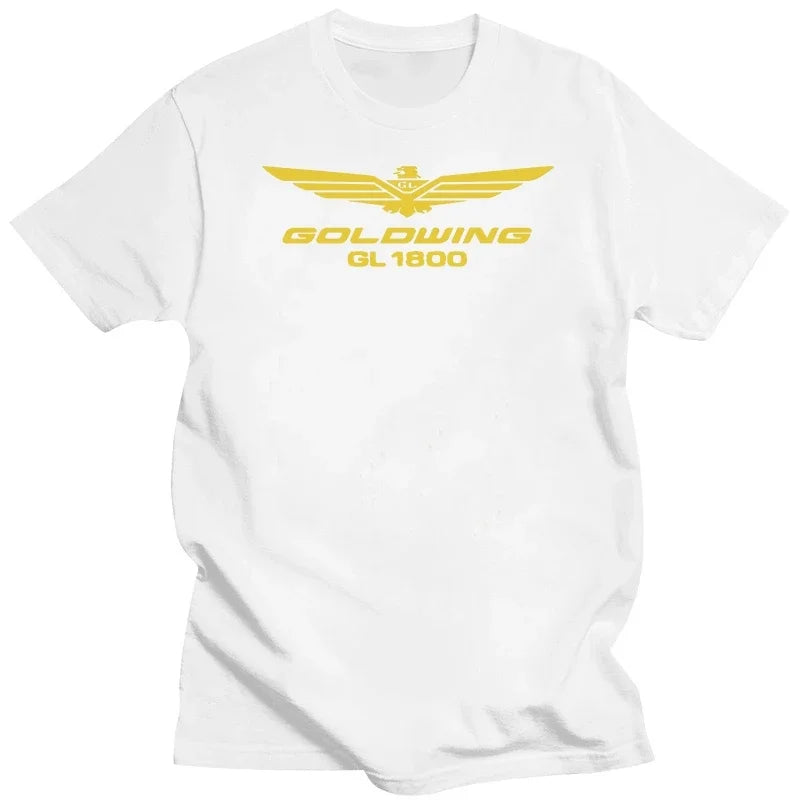 Goldwing GL1800 Motorcycle Graphic T-Shirt — 12 Colors, Men's Cotton Tee