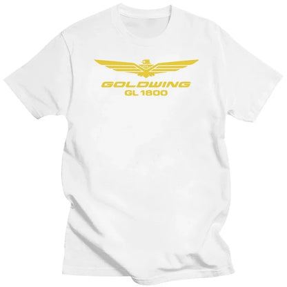 Goldwing GL1800 Motorcycle Graphic T-Shirt — 12 Colors, Men's Cotton Tee